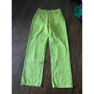 Fashion Nova womens size 0 green jeans